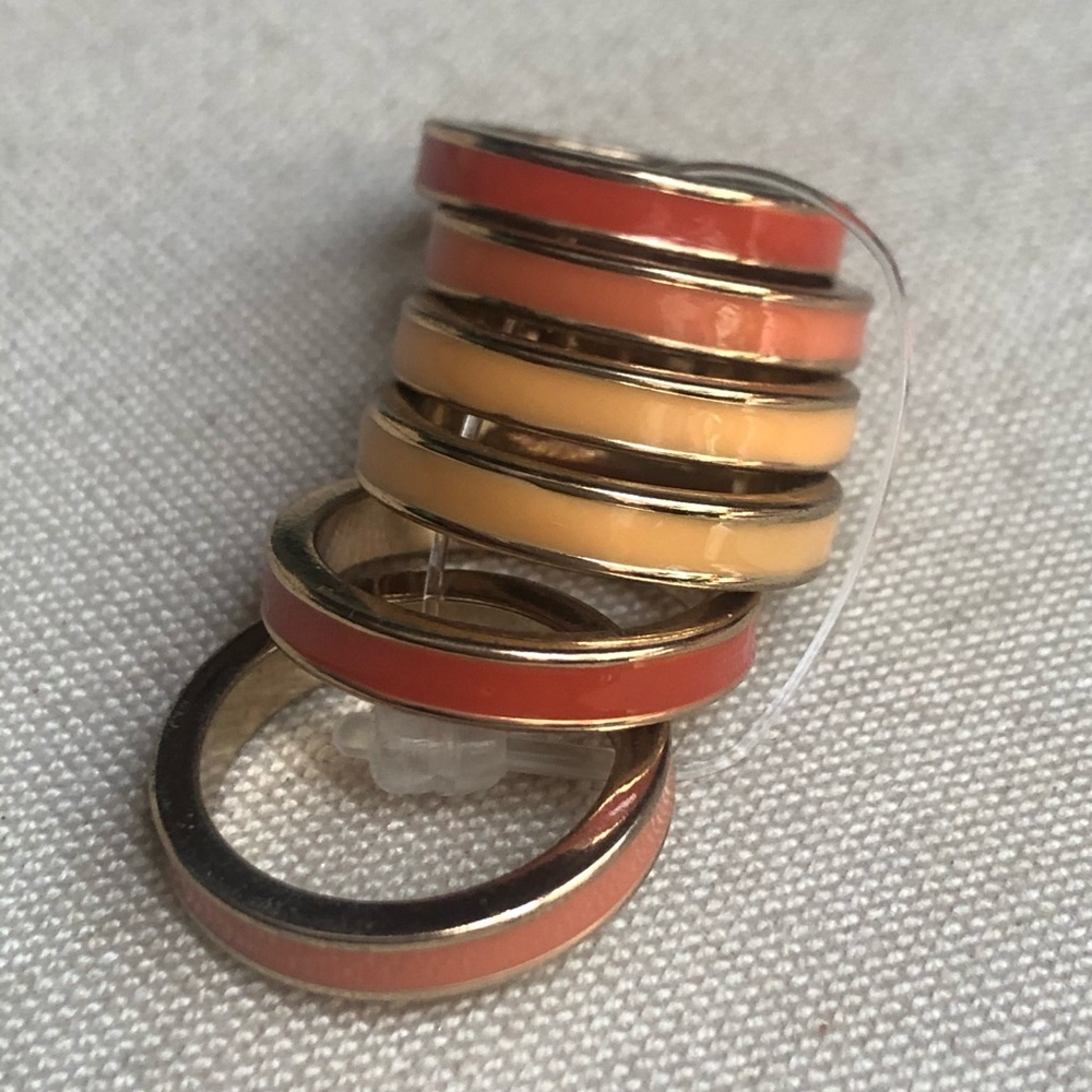🧡💛NEW Orange & Gold Stack Rings💛🧡 - Picture 2 of 5